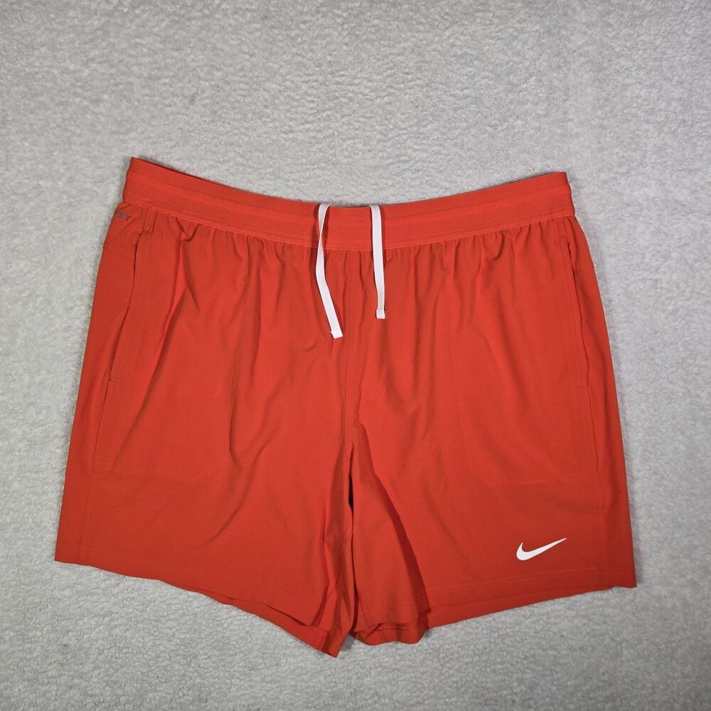 Nike Dri-FIT Mens 4XL Woven Player Shorts Orange Pockets Stretch FV3545-820 NWOT